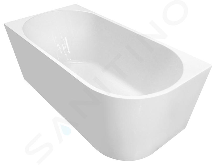 Aqualine Vasche da bagno - Vasca da bagno ad angolo Tibera, 1700x800 mm, sinistra, bianco E1026