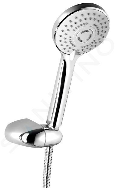 Aqualine Douches - Ensemble de douche 100, 2 jets, support rotatif, chrome 11454