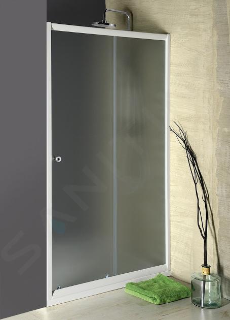 Aqualine Cabines de douche - Porte de douche coulissante 1000 mm, verre dépoli BTS100