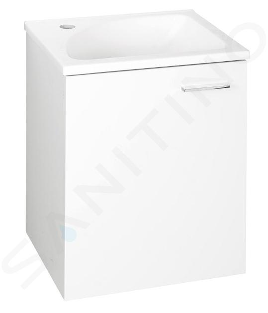 Aqualine Zoja - Mobile lavabo 40x50x32 cm, 1 anta, bianco 51048A