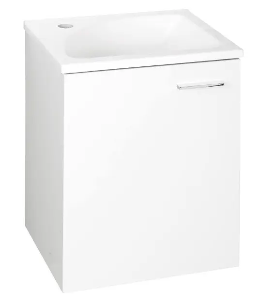 Aqualine Zoja - Ormarić za umivaonik 40x50x32 cm, 1 vrata, bijeli 51048A