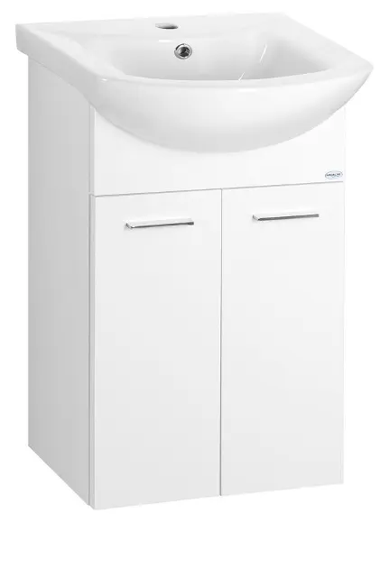 SoBuy Waschbeckenunterschrank Badschrank Mit 2 Türen Und 1 Fach 60x60x30cm Grau Bzr69 Hg