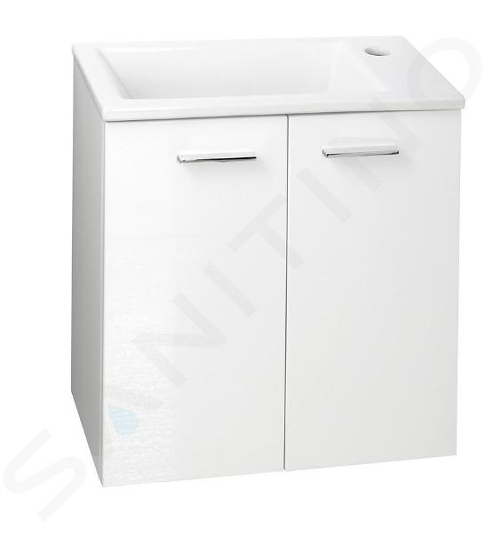 Aqualine Zoja - Mobile lavabo 49x50x25 cm, 2 ante, bianco 51047A