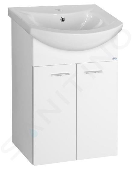 Aqualine Zoja - Mobile lavabo 51x74x30 cm, bianco 51055A