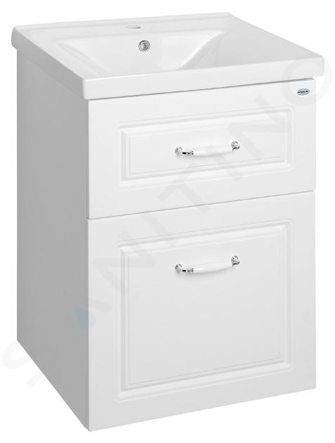 Aqualine Favolo - Mueble de lavabo 52x73x44 cm, blanco mate FV255