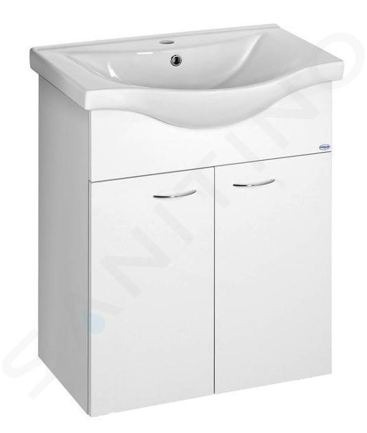 Aqualine Keramia Fresh - Mueble de lavabo 606x740x337 mm, blanco 50063A