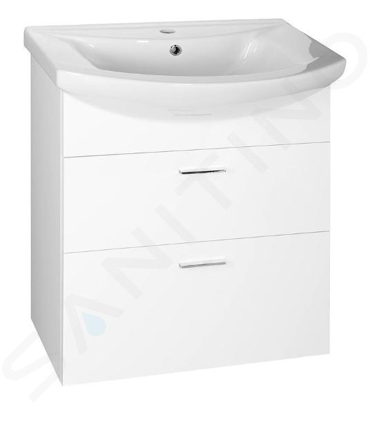 Aqualine Zoja - Meuble lavabo 62x74x32 cm, blanc 51061A