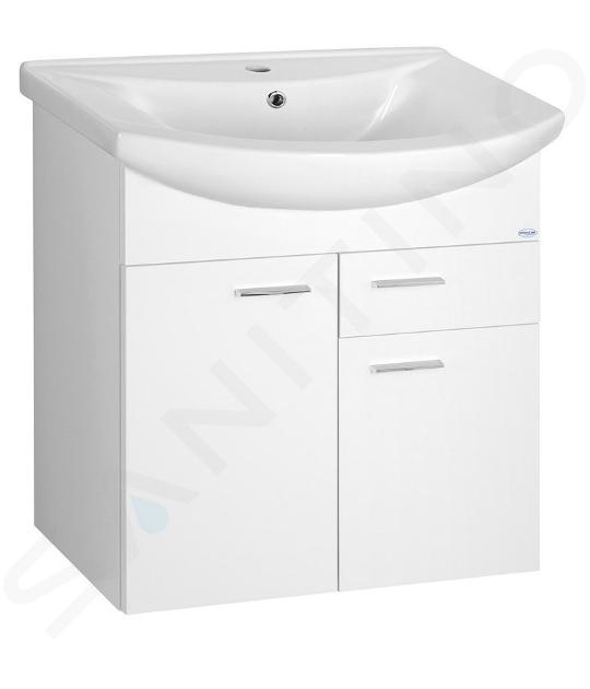 Aqualine Zoja - Mobile lavabo 62x74x32 cm, bianco 51065A