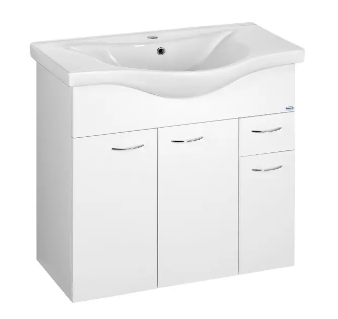 Aqualine Keramia Fresh - Wastafelmeubel 75x74x35 cm, wit 50082A