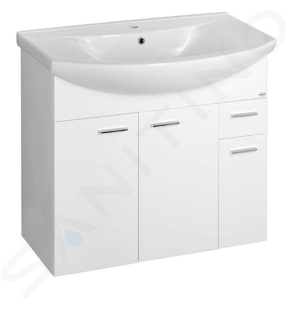 Aqualine Zoja - Meuble lavabo 83x74x34 cm, blanc 51083A