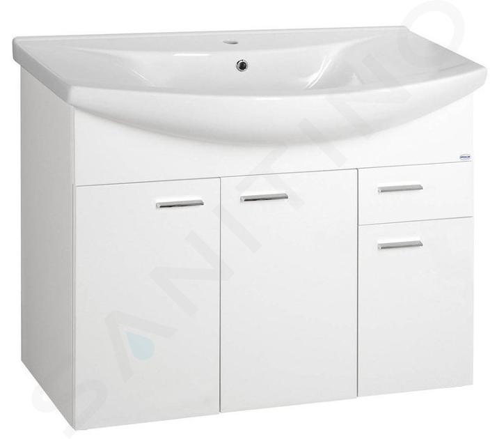 Aqualine Zoja - Mueble de lavabo 93x74x35 cm, blanco 51094A