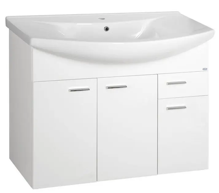 Aqualine Zoja - Ormarić za umivaonik 93x74x35 cm, bijeli 51094A