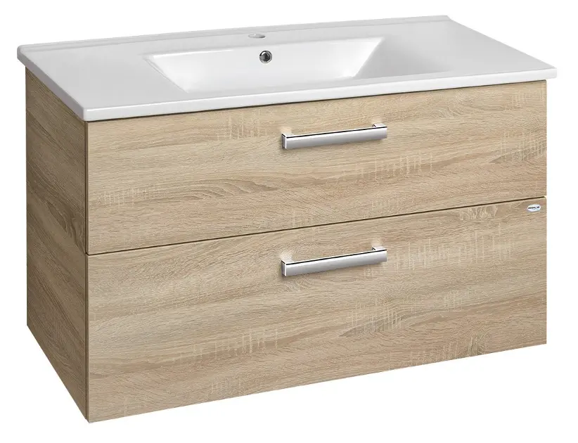 Aqualine Vega - Ormarić za umivaonik 97x60x44 cm, hrast platina VG903