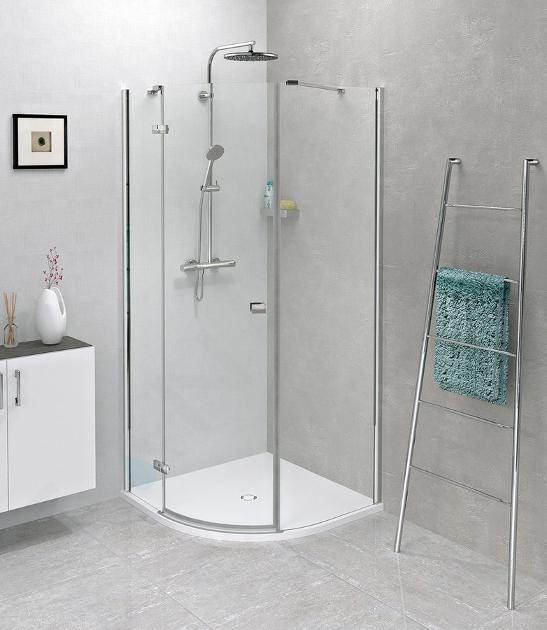 Polysan Fortis Line - Cabina de ducha, 900x900 mm, izquierdo,cromo/cristal transparente FL5590L