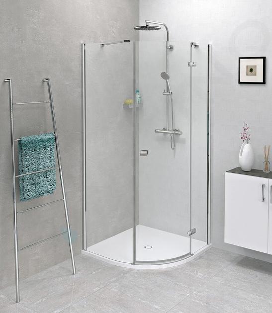 Polysan Fortis Line - Sprchový kout 900x900, pravý, chrom/čiré sklo FL5690R