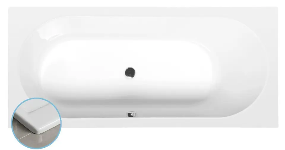 Polysan - Kada Slim B, 165x75x48 cm, bijela 32611S