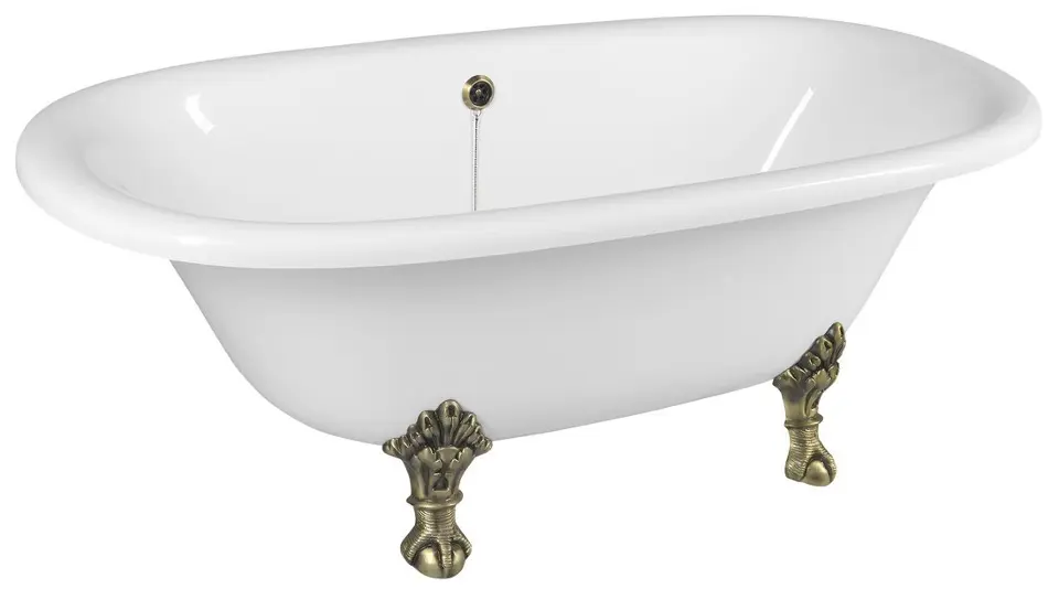 Polysan - Regata kupaonica za slobodno postavljanje, 175 x 85 x 61 cm, brončane noge 10121