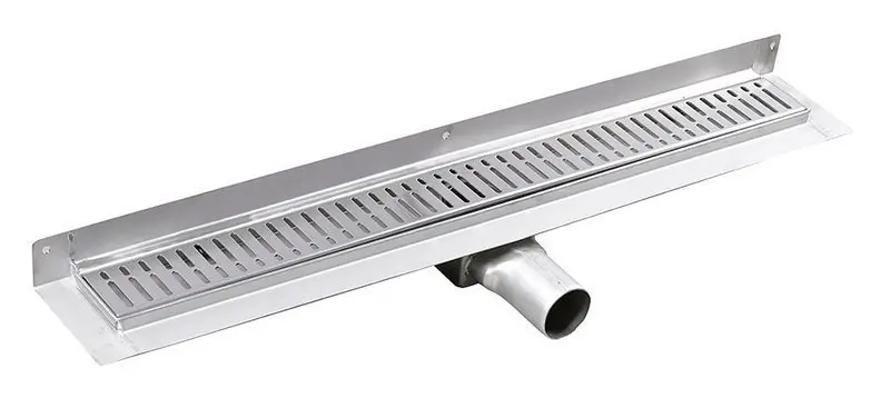 Gelco Manus - Душ-канал от неръждаема стомана 1050 с решетка ONDA, 105x6x11 см, за монтаж на стена GMO26