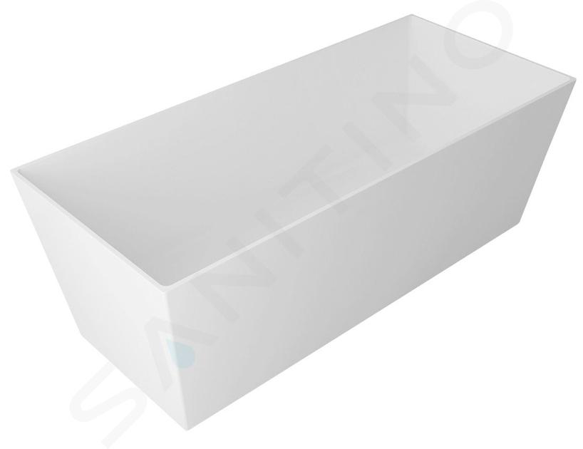 Gelco Vasche da bagno - Vasca da bagno autoportante Kvadrie, 1590x650x550 mm, bianco GVKV1590