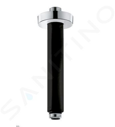 Kludi A-Qa - Braccio doccia a soffitto 150 mm, nero opaco/cromo 6651587-00