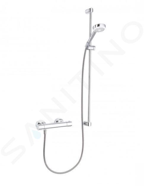 Kludi Logo - Set de douche avec thermostat, barre 900 mm, chrome 6857805-00