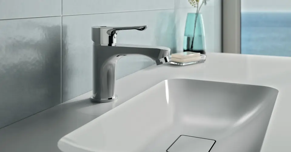 Rubinetto Lavabo Cromato A Cascata – Miscelatore Monocomando, Altezza Beccuccio 10,8 Cm, Antigraffio, Installazione Facile