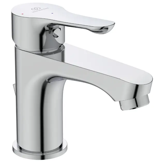 Ideal Standard Alpha - Miscelatore da lavabo con sistema di scarico, BlueStart, cromo BC646AA