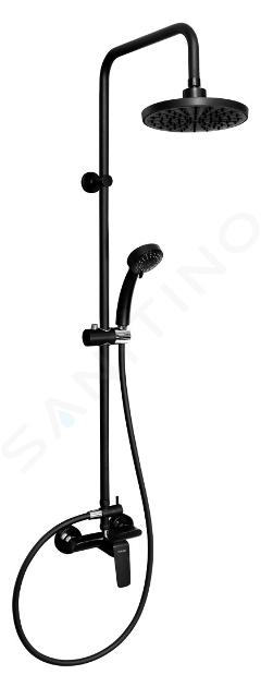 Colonne de Douche Sans Robinet Ensemble de Douche avec Douchette à Main  Système de Douche Haut Réglable entre 745-1173mm Noir