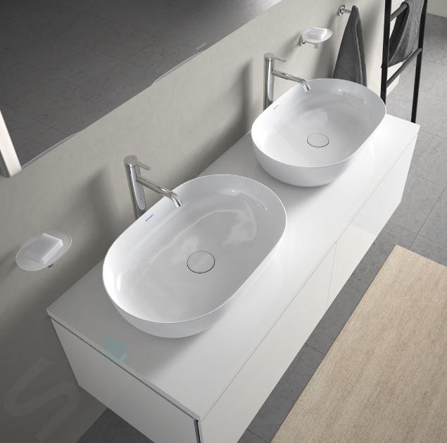 Duravit mueble lavabo Vero 105cm, con rebosadero, con grifo de banco, 1  agujero para grifo, Color: Blanco con Wondergliss - 03291000001