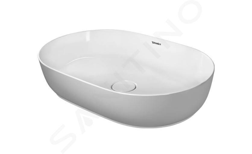 Duravit Luv - Lavabo sobre encimera, 600x400 mm, DuraCeram, con WonderGliss, blanco alpino 03796000001