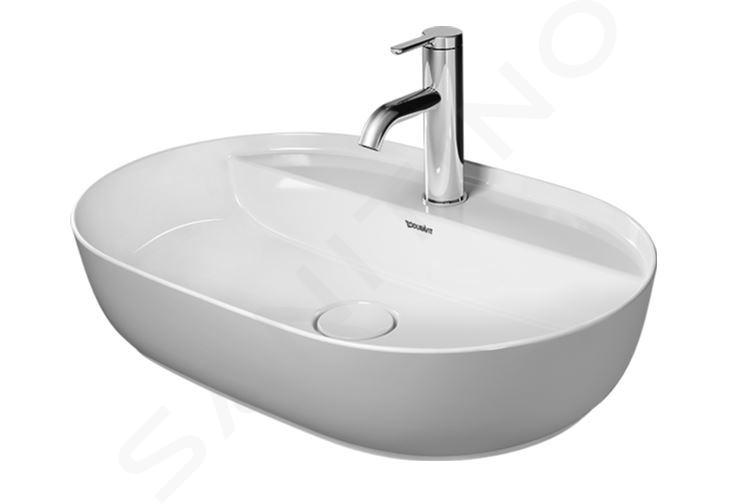 Duravit Luv - Lavabo da appoggio, 600x400 mm, con 1 foro per miscelatore, DuraCeram, bianco alpino 0380600000