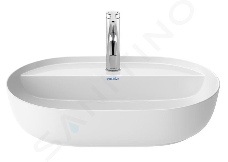 actie pijpleiding Voorstel Duravit Luv - Waskom, 600x400 mm, met 1 kraangat, DuraCeram, met  WonderGliss, alpine wit 03806000001 | Sanitino.nl