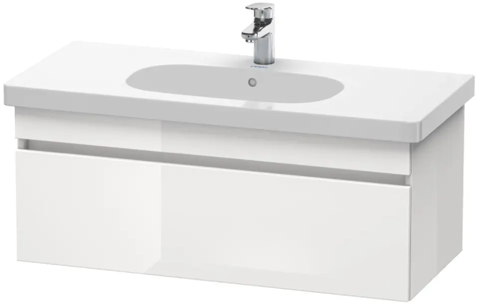 Levně Duravit DuraStyle - Umyvadlová skříňka 40x100x45 cm, 1 zásuvka, lesklá bílá DS638502222