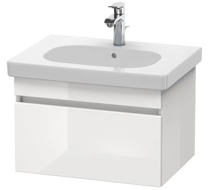 Levně Duravit DuraStyle - Umyvadlová skříňka 40x60x45 cm, 1 zásuvka, lesklá bílá DS638302222