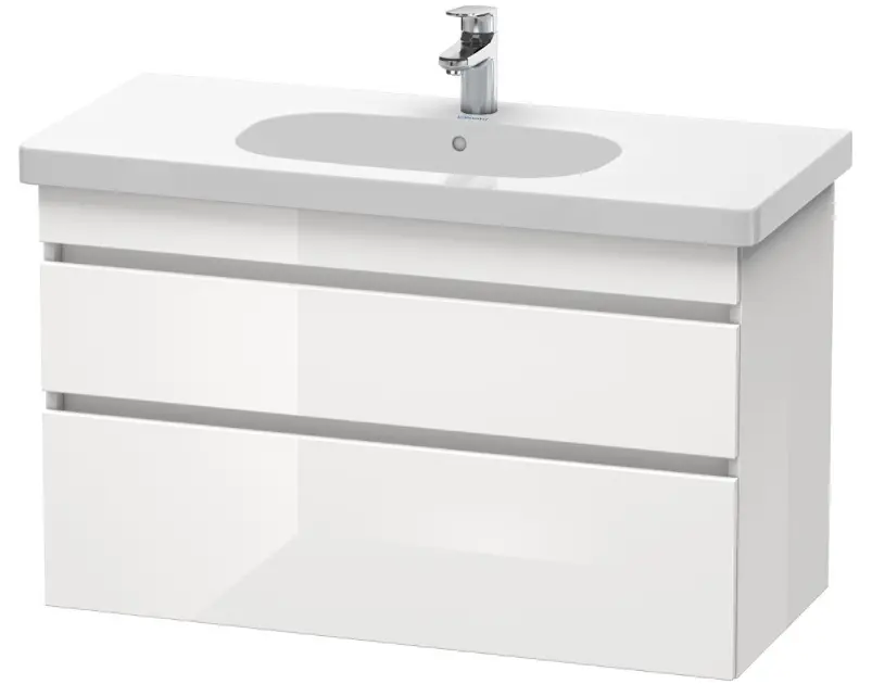 Levně Duravit DuraStyle - Umyvadlová skříňka 61x100x45 cm, 2 zásuvky, lesklá bílá DS648502222