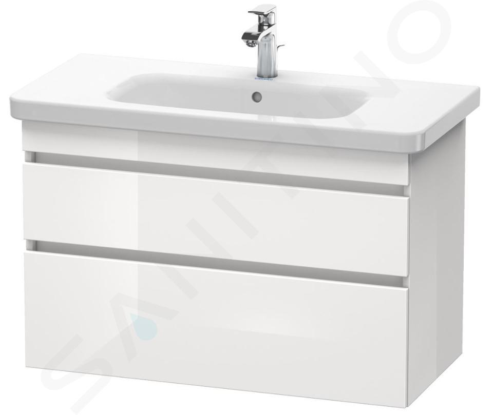 Duravit DuraStyle - Armario de lavabo 61x93x45 cm, 2 cajones, blanco brillante DS648202222