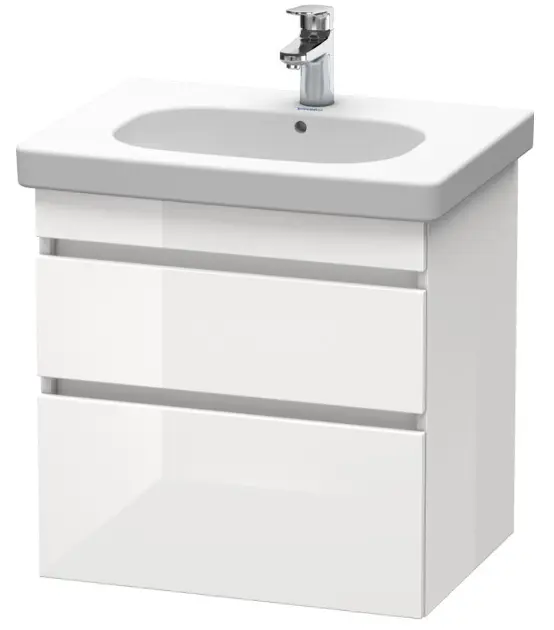 Duravit DuraStyle - Waschtischunterschrank 61x93x45 cm, mit 2 Aufzüge, weiß glänzend DS648302222