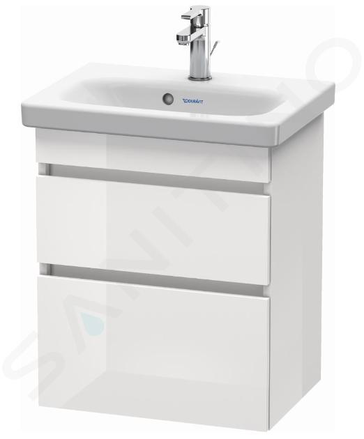 Duravit DuraStyle - Umývadlová skrinka Compact, 610x500x368 mm, 2 zásuvky, lesklá biela DS640302222