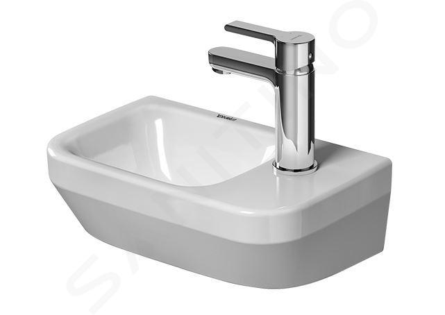 Duravit DuraStyle - Fontein 360x220 mm, met 1 kraangat rechts, met WonderGliss, alpine wit 07133600001