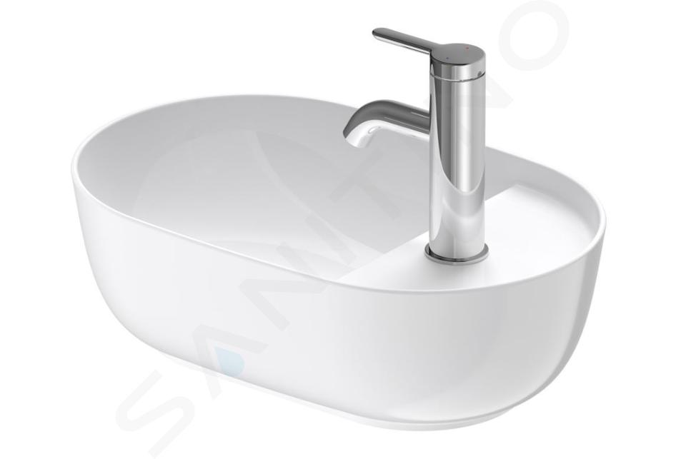 Duravit Luv - Zlew nablatowy 42x27 cm, bez przelewu, z otworem na baterię, kolor biały 0381420000