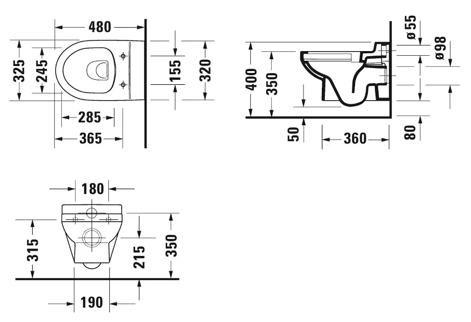 Duravit DuraStyle Basic - Hangend kindertoilet, Rimless, alpine wit ...