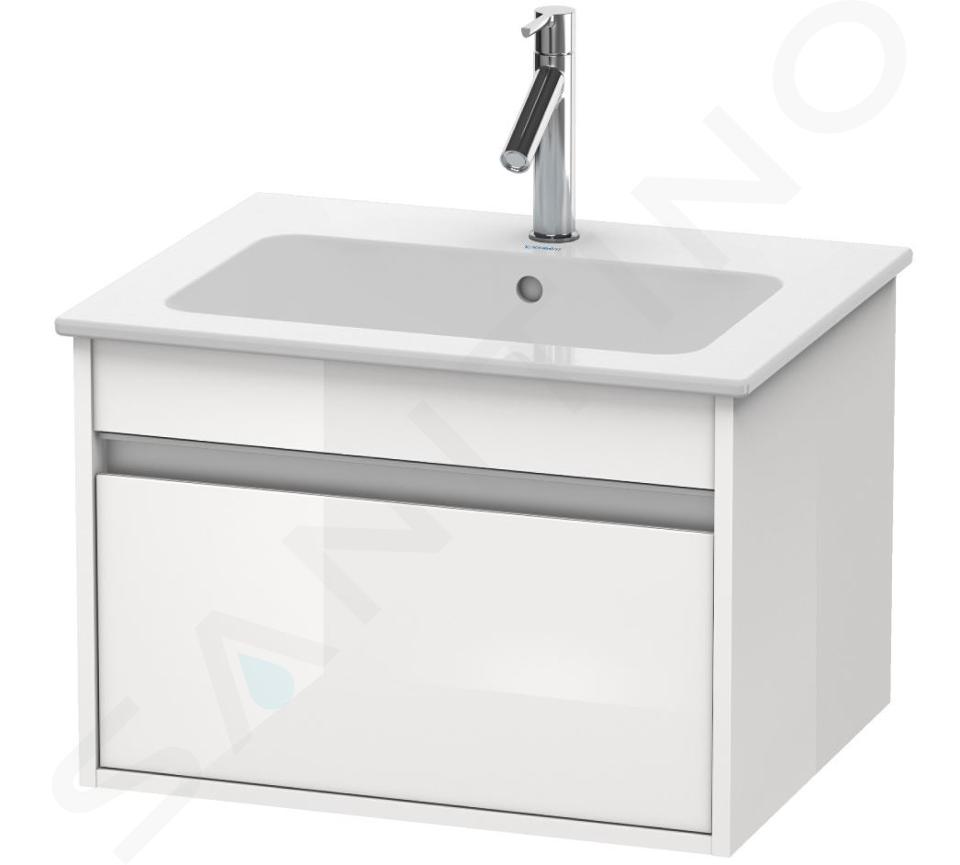 Duravit Ketho - Meuble sous lavabo 410x600x475 mm, 1 tiroir, blanc brillant KT641802222