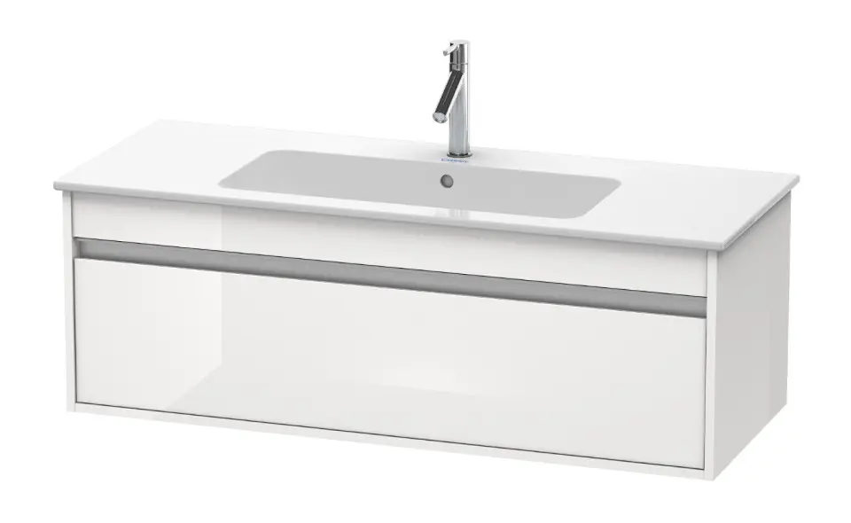 Duravit Ketho - Meuble sous lavabo 41x120x48 cm, 1 tiroir, blanc brillant KT642102222