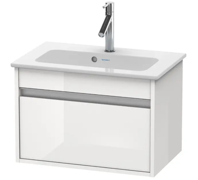 Levně Duravit Ketho - Umyvadlová skříňka Compact 41x60x39 cm, 1 zásuvka, lesklá bílá KT642202222