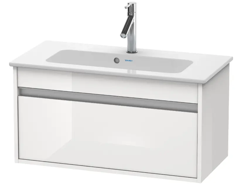 Levně Duravit Ketho - Umyvadlová skříňka Compact 41x80x39 cm, 1 zásuvka, lesklá bílá KT642302222