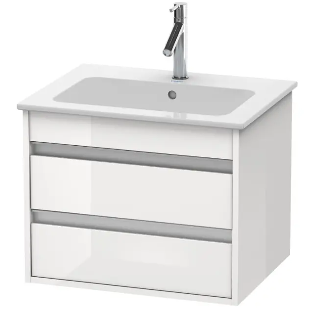 Duravit Ketho - Waschtischunterschrank 48x60x48 cm, 1 Auszug, Weiß poliert KT642802222