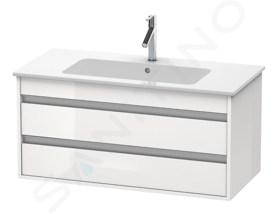 Duravit Ketho - Mobile sottolavabo 48x100x48 cm, 2 cassetti, bianco lucido KT643002222