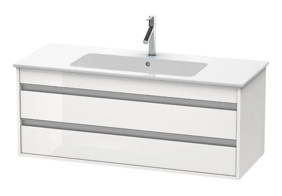 Duravit Ketho - Mueble de lavabo 48x120x48 cm, 2 cajones, blanco brillante KT643102222