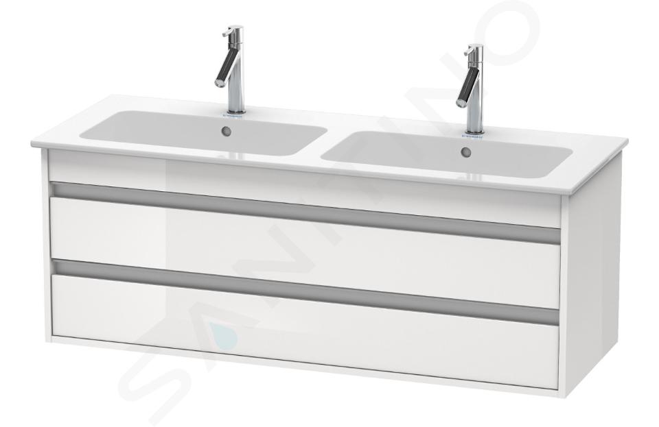 Duravit Ketho - Umyvadlová skříňka 480x1270x475 mm, 2 zásuvky, lesklá bílá KT643202222