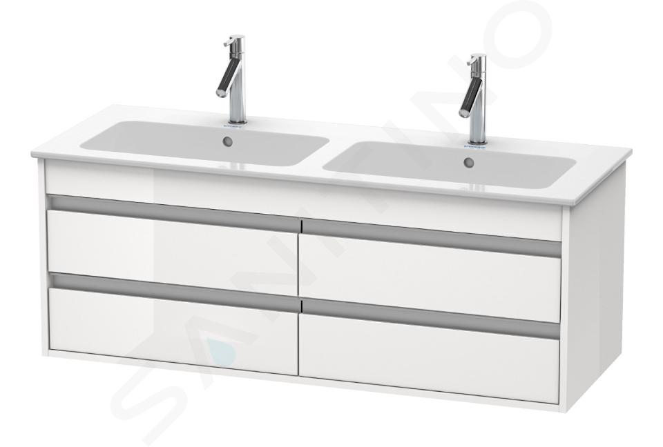 Duravit Ketho - Szafka podumywalkowa 48x127x48 cm, 4 szuflady, biały połysk KT643302222